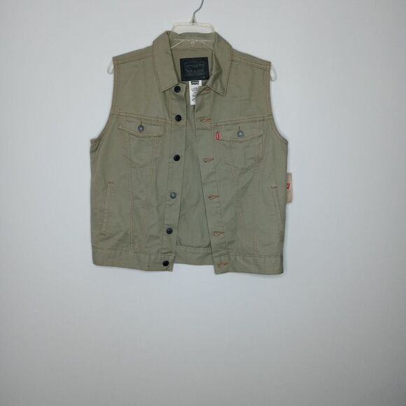 Levi's sage green jean vest size large 12-13Y - Picture 1 of 8